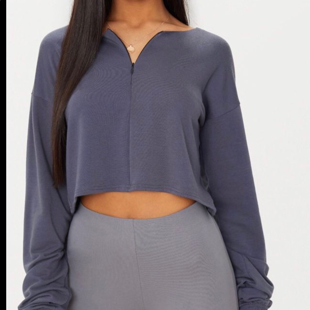 PrettylittleThing half zip sweater